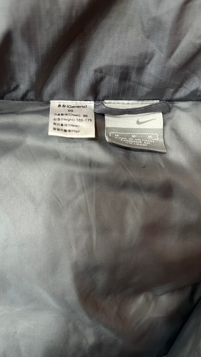 나이키 패딩 점퍼 그레이/블랙 커브포켓패딩 m 100 상품이미지5