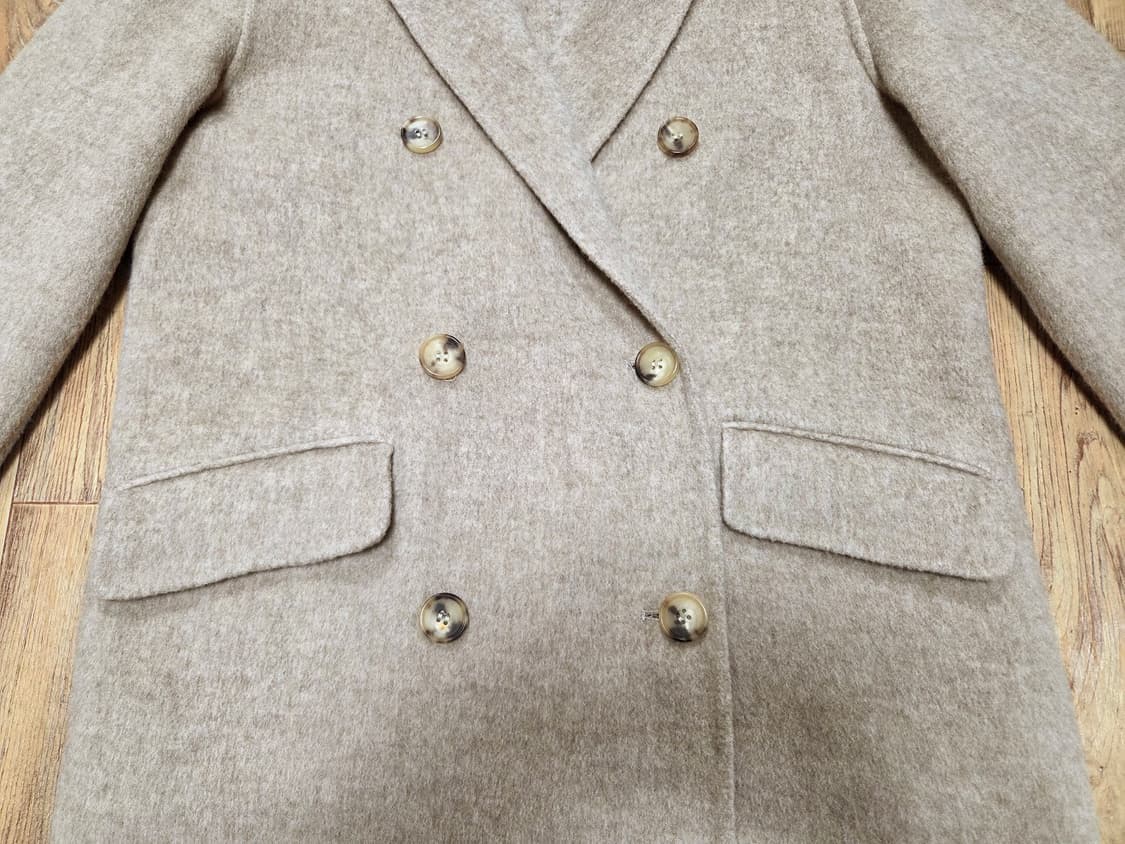 헬베티카(HELVETICA) 더블버튼 울코트 프리사이즈 새상품 상품이미지7