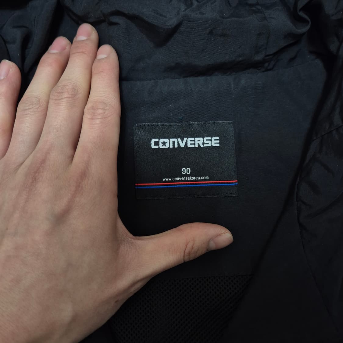컨버스 올스타 로고 바람막이 후드자켓 S(90) 상품이미지6