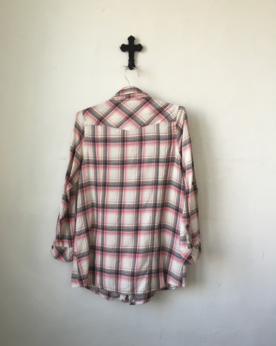 Tied check pattern shirt 상품이미지3