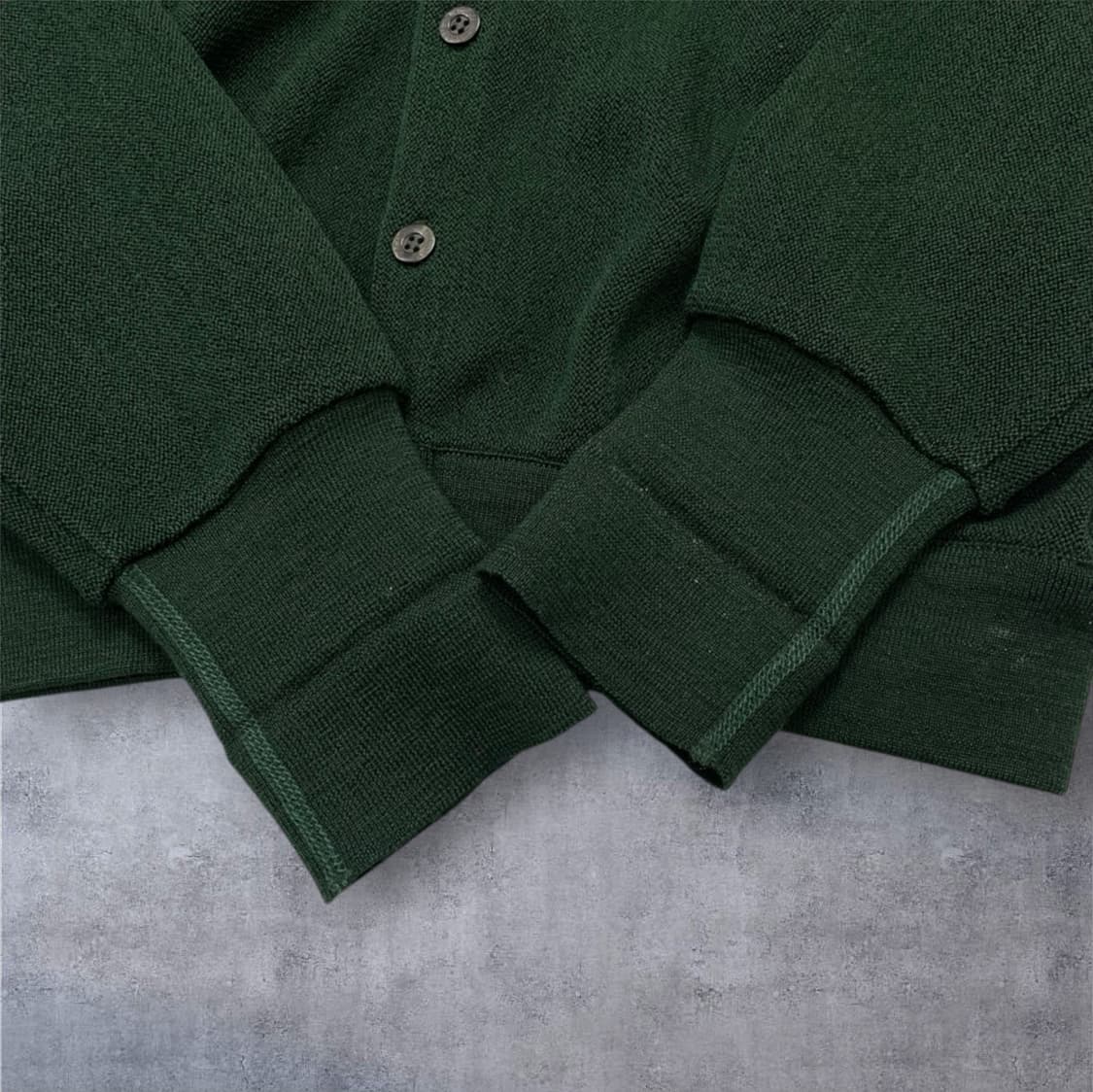 라코스테 Lacoste 딥그린 크록패치 퓨어울 브이넥 가디건 100 상품이미지5