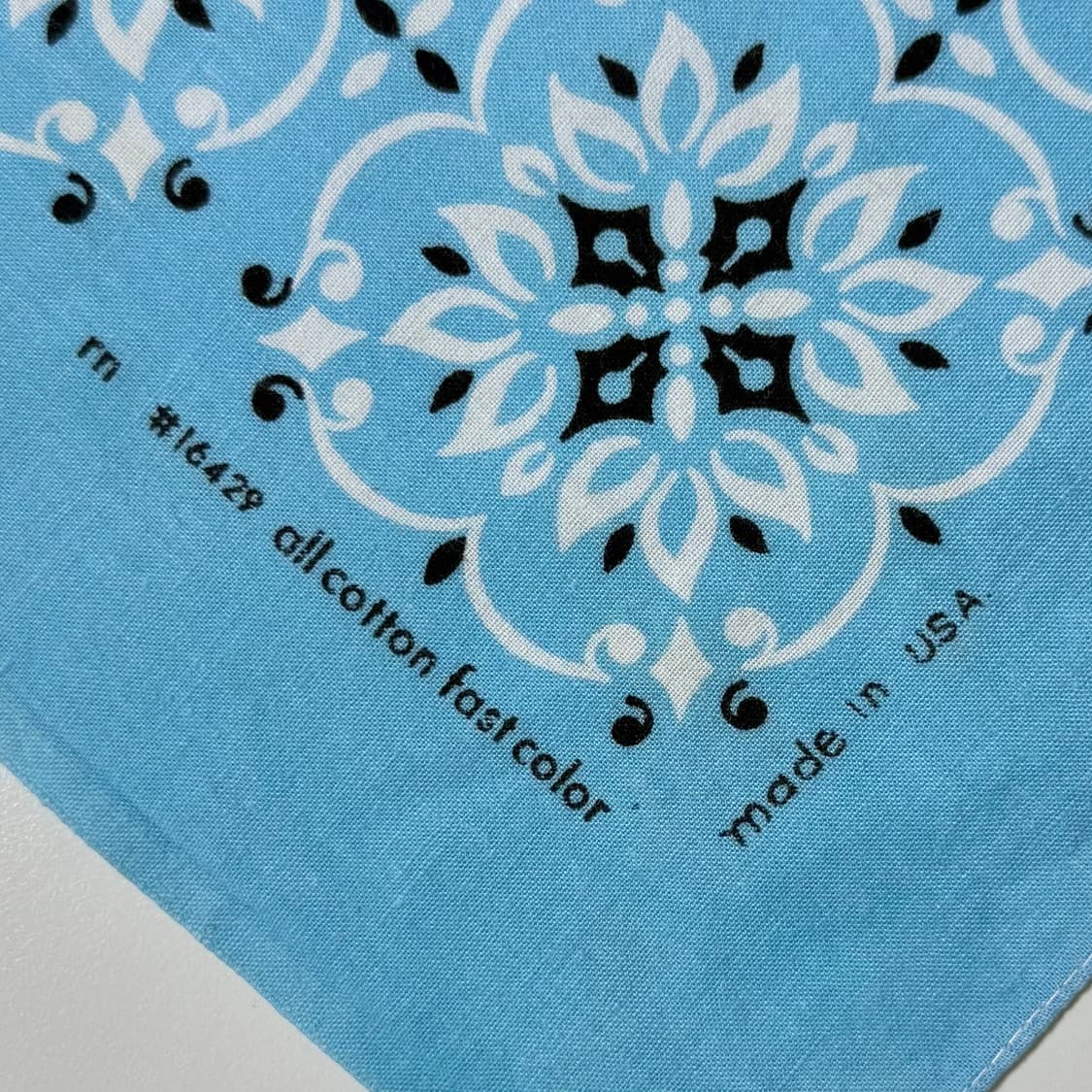 70-80s 스카이 블루 페이즐리 반다나 상품이미지2