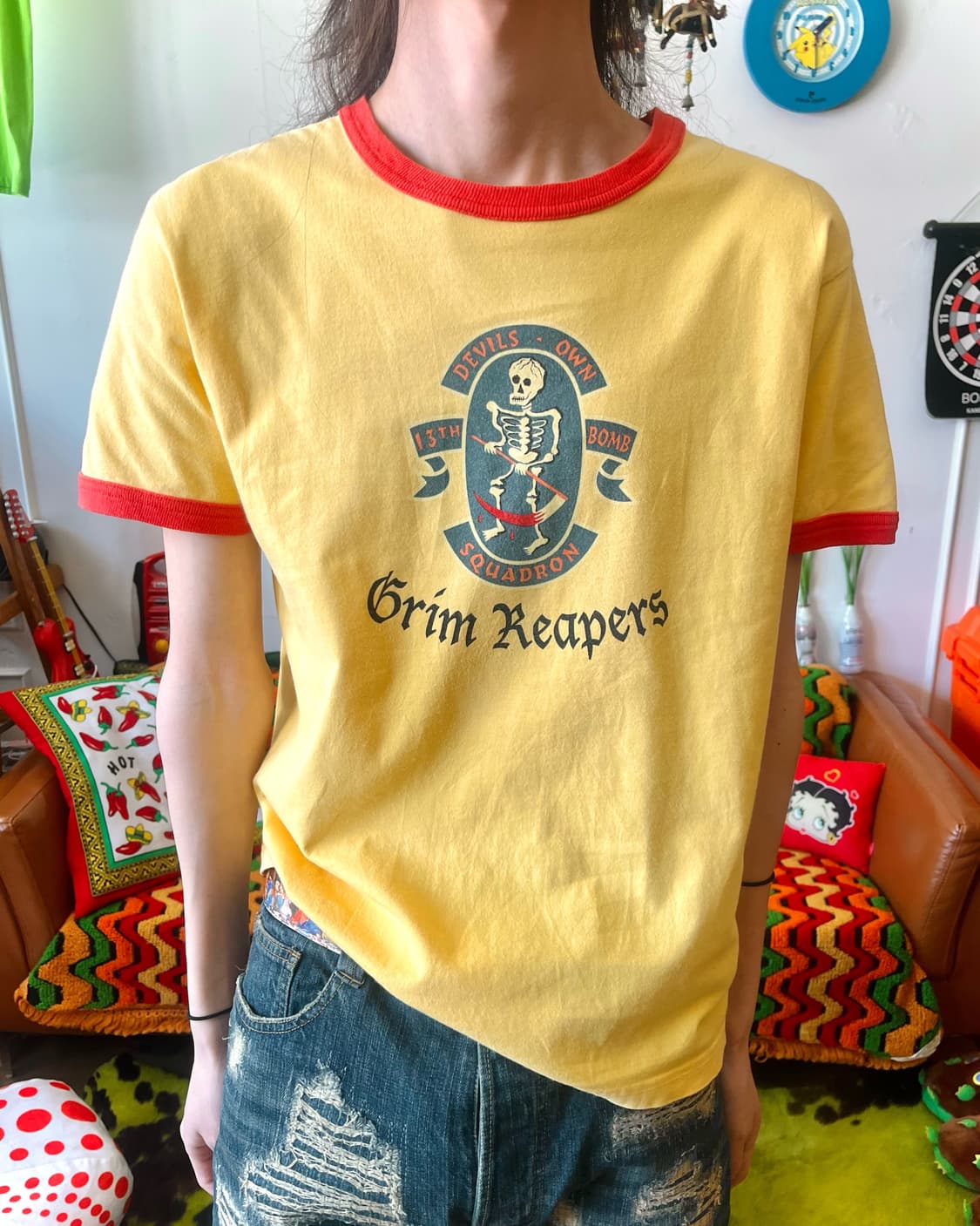 Early 2000s Buzz Ricksons Ringer T-Shirt 상품이미지2