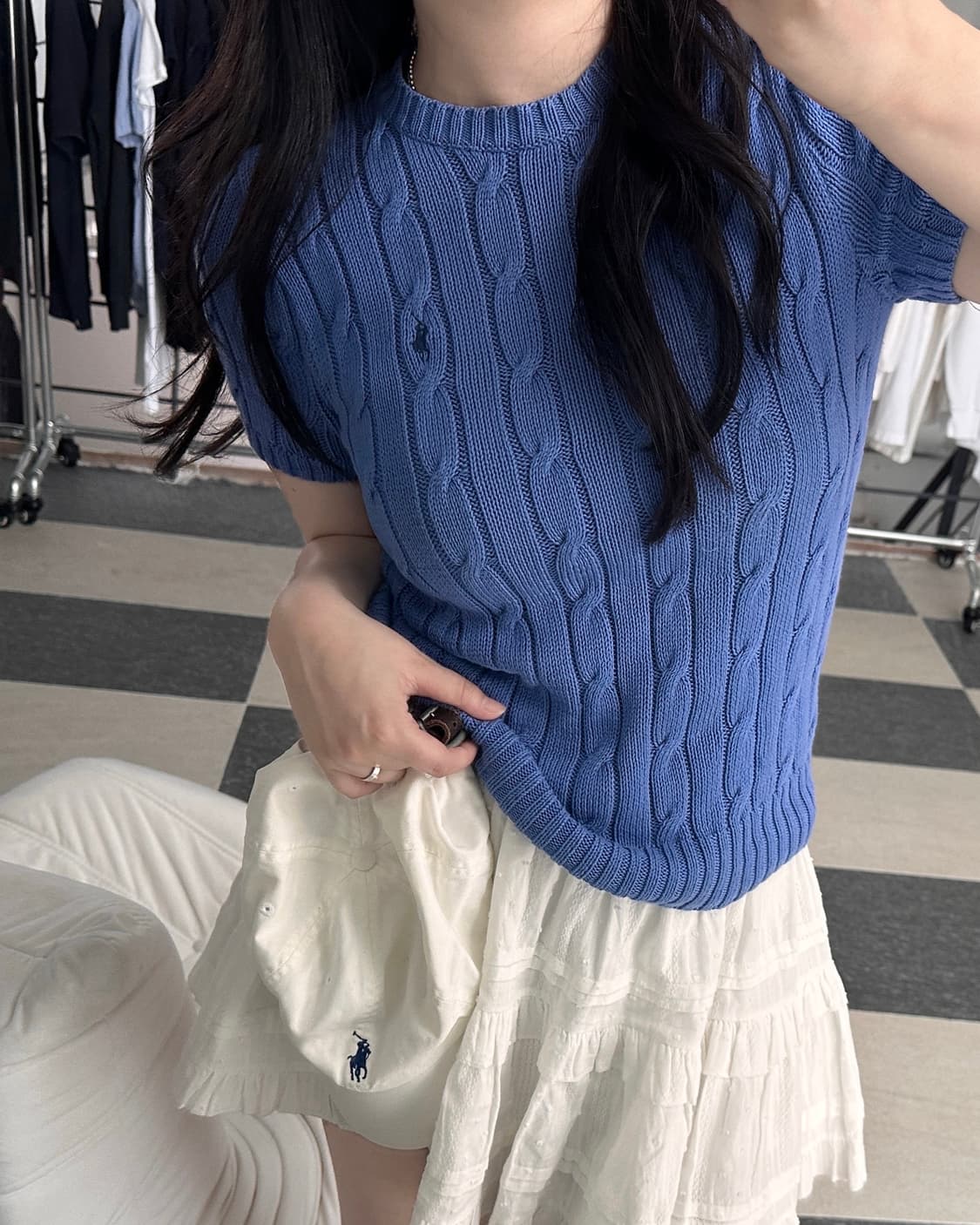 폴로 랄프로렌 케이블 반팔 니트   상품이미지3