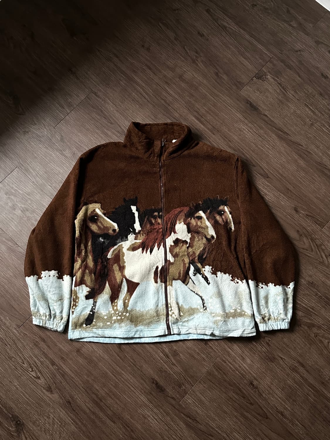 Kokopelli "설원 속 떠돌이 말들" 플리스 자켓 상품이미지8