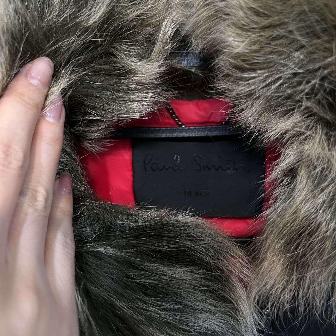 폴스미스 블랙라벨 블랙 가슴 지퍼 주머니 롱코트 오리털 40사이즈 상품이미지2