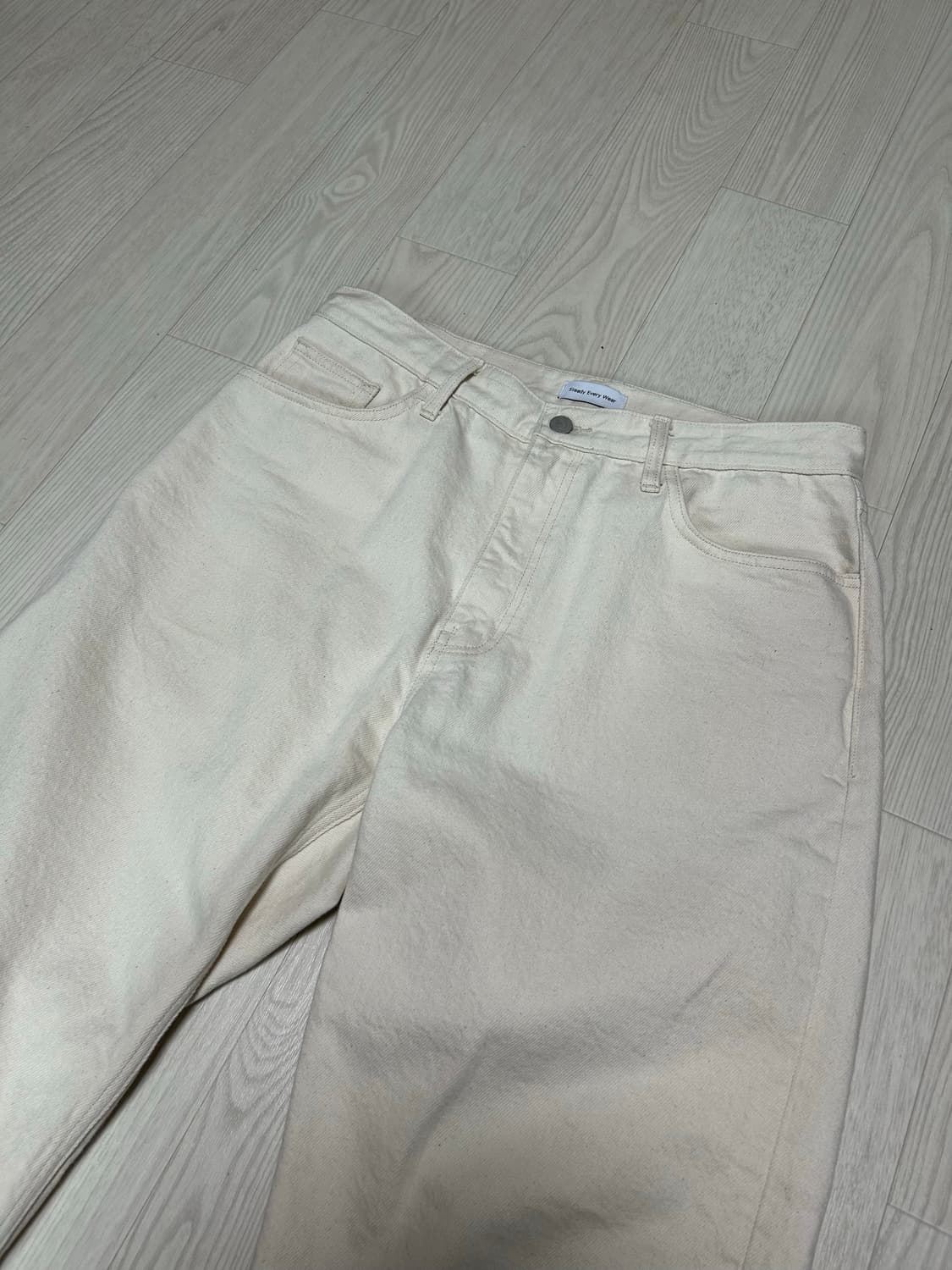 [3] 스테디에브리웨어 레귤러 스트레이트 데님 에크루 상품이미지3