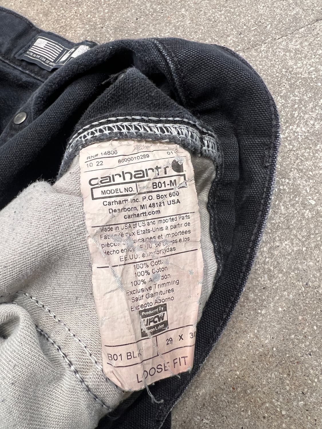 칼하트 더블니 USA 블랙 상품이미지8