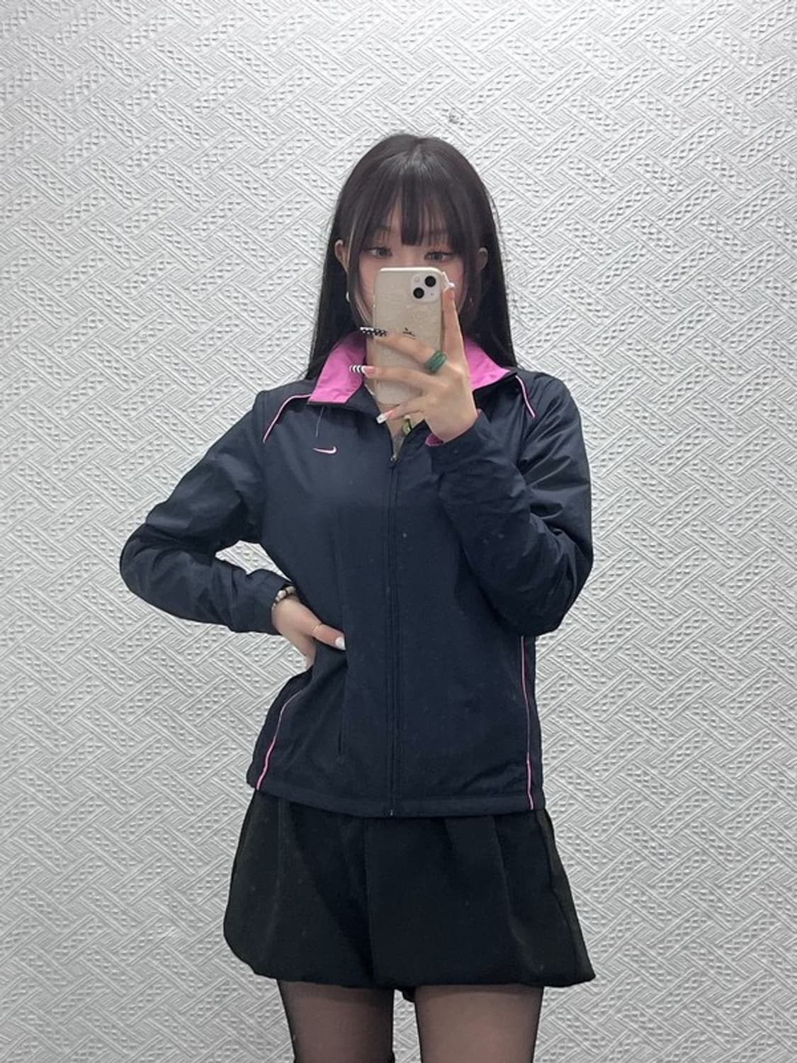 나이키 빈티지 러블리힙 핑크 러닝 바람막이 자켓 M C10716 상품이미지1