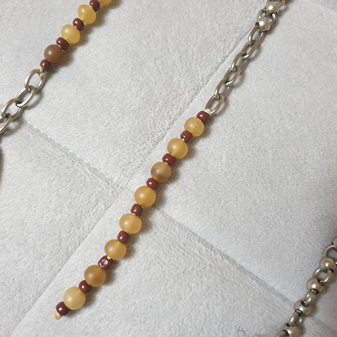 MARNI 마르니 쉬폰실크플라워 우드비즈 아크릴 조형장식 체인 목걸이 상품이미지10