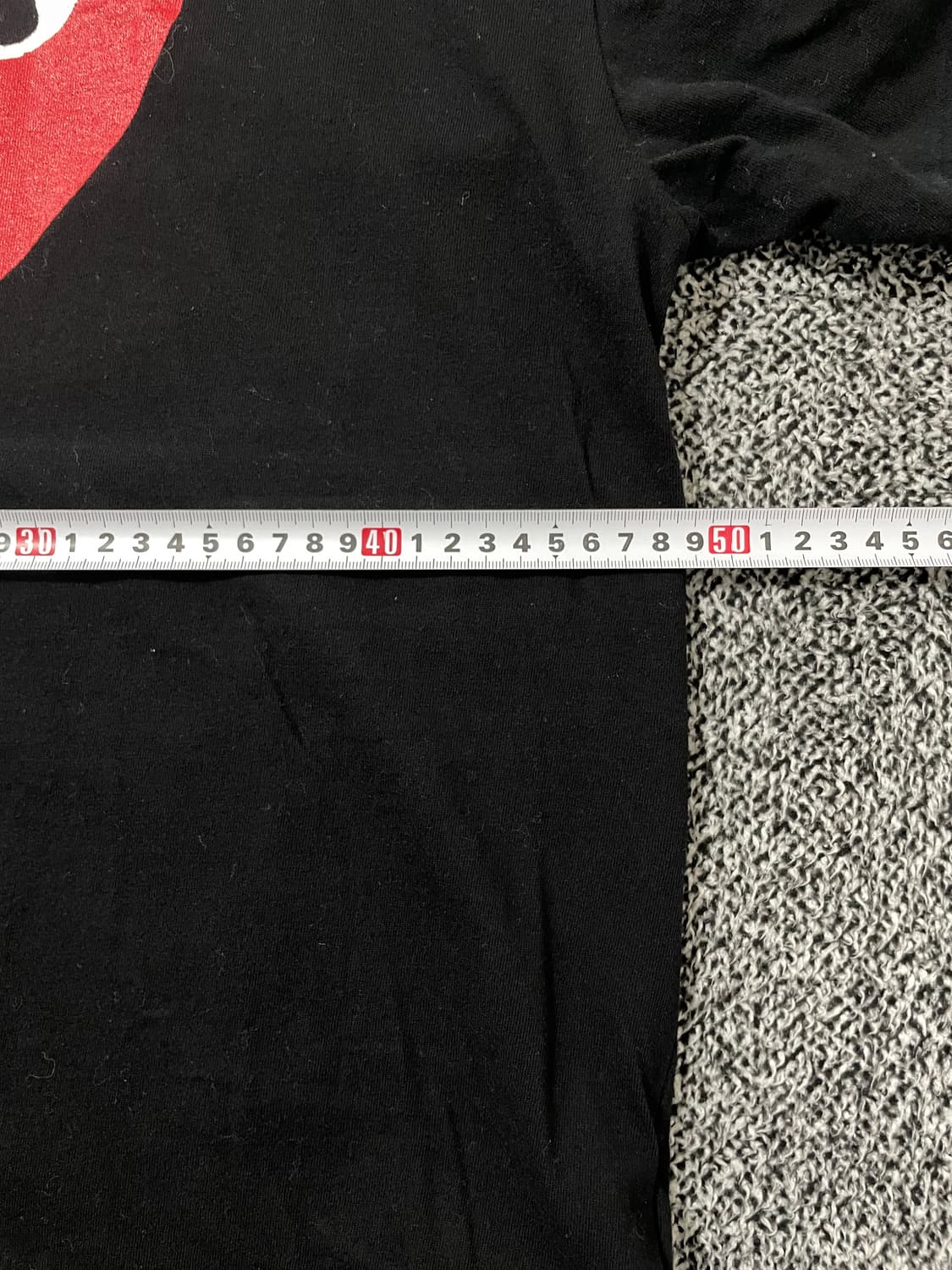  빈티지9. 플레이 꼼데가르송 빅 하트 프린팅 반팔 티셔츠 반소매 블랙 상품이미지5