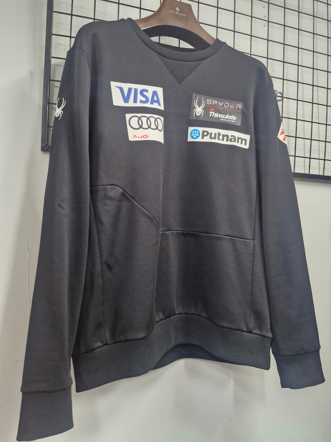 105XL 스파이더 US스키팀 패치 트레이닝 기모 맨투맨. 상품이미지2