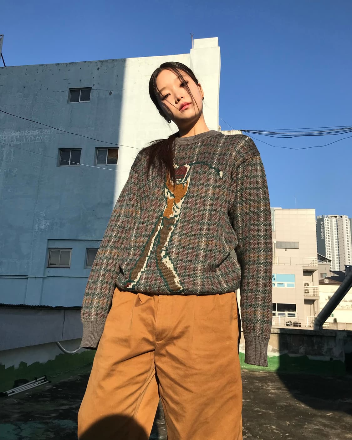 골프 체크 니트  상품이미지2