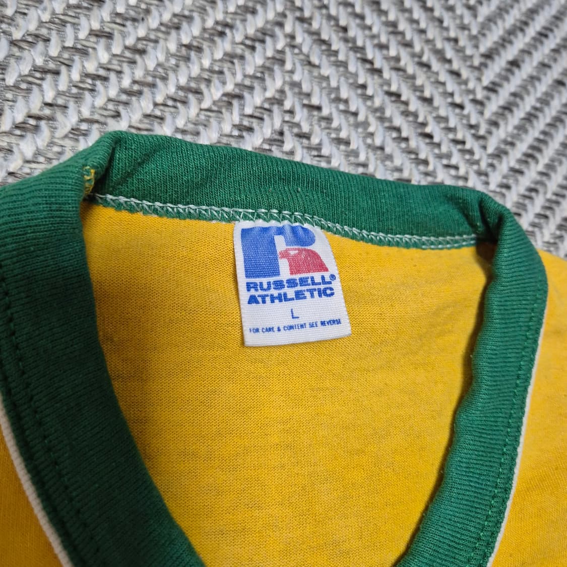 80s Russell 풋볼 싱글스티치 티셔츠 (L) 상품이미지2