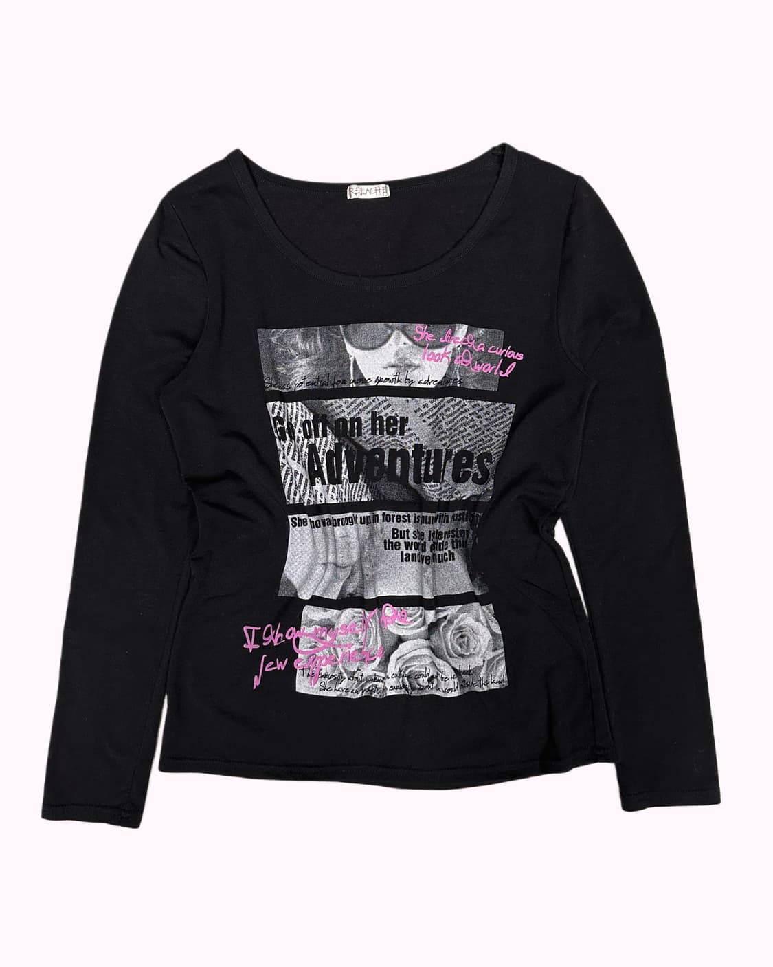 y2k printing black t-shirt 상품이미지1