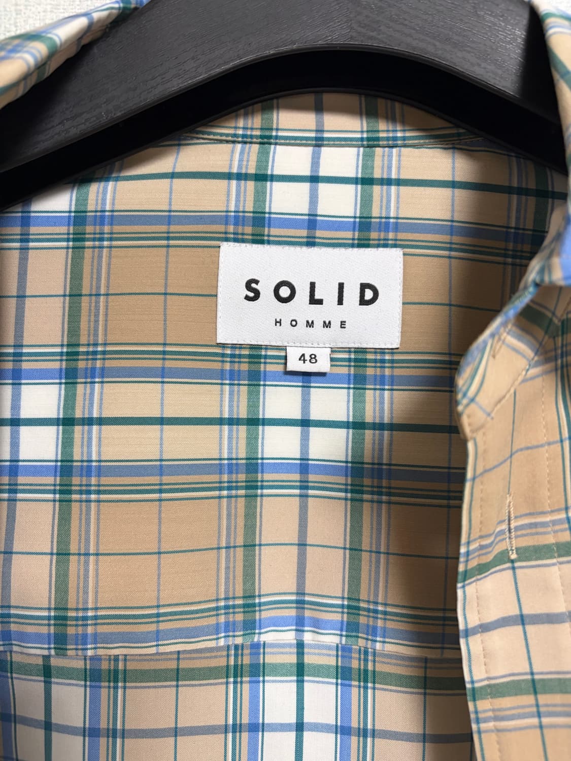 [48]솔리드옴므 체크셔츠 새상품 상품이미지3