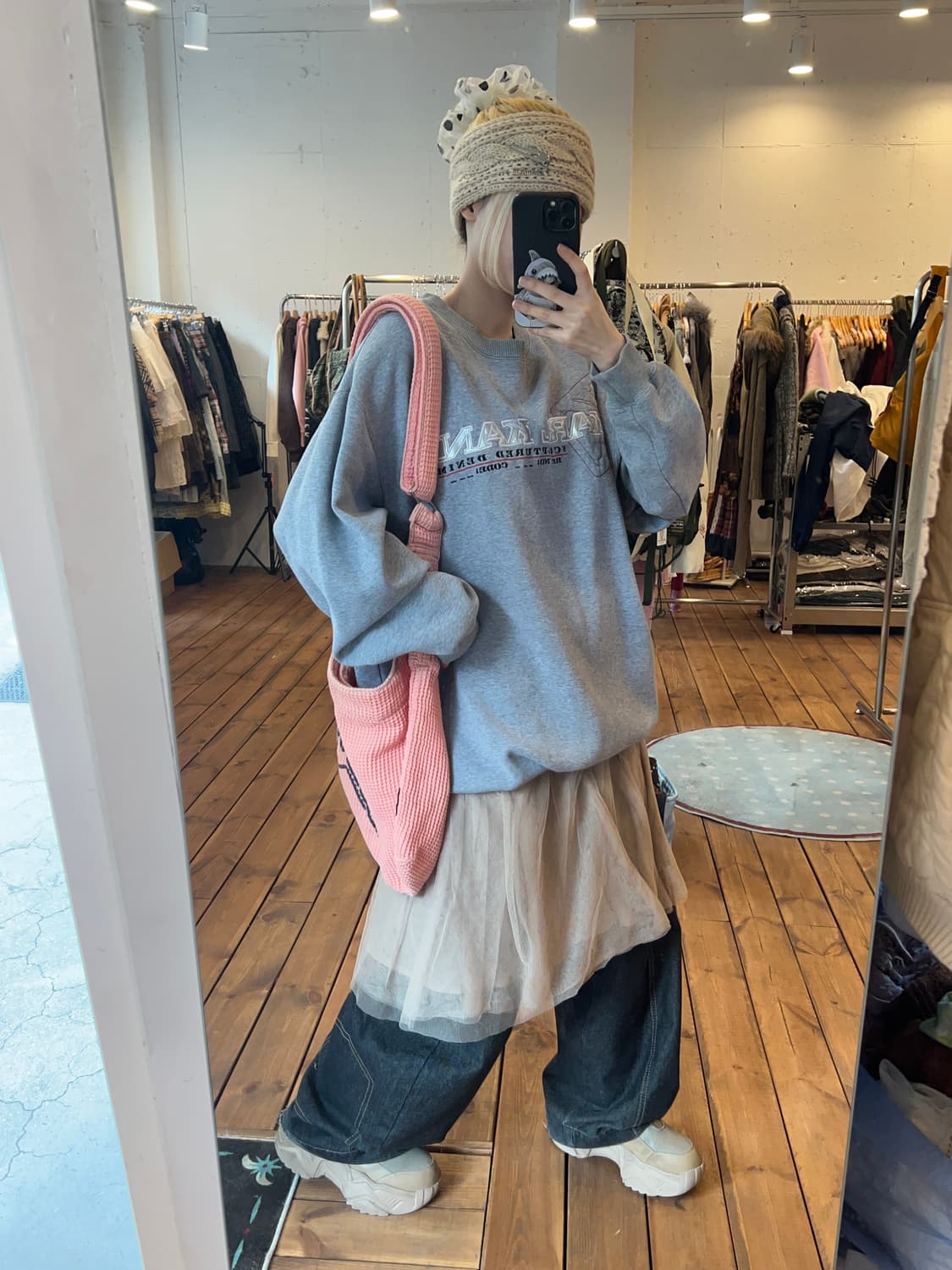 Karl Kani 칼카니 그레이 로고 맨투맨 상품이미지5