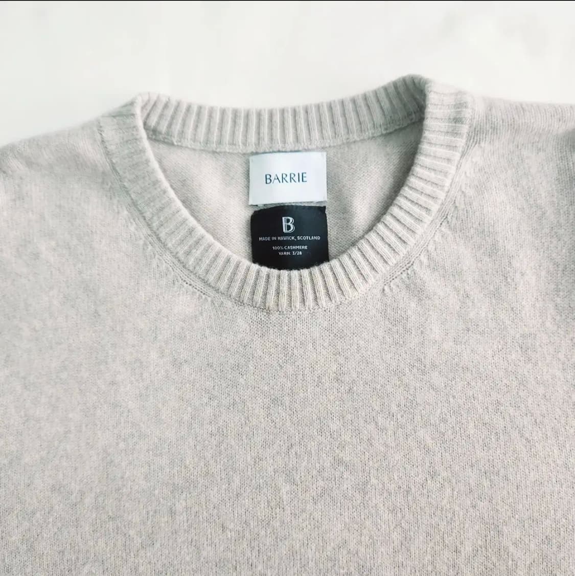 [BARRIE] 배리 B라벨 캐시미어 라운드 니트 남성 XL 스코틀랜드 상품이미지3