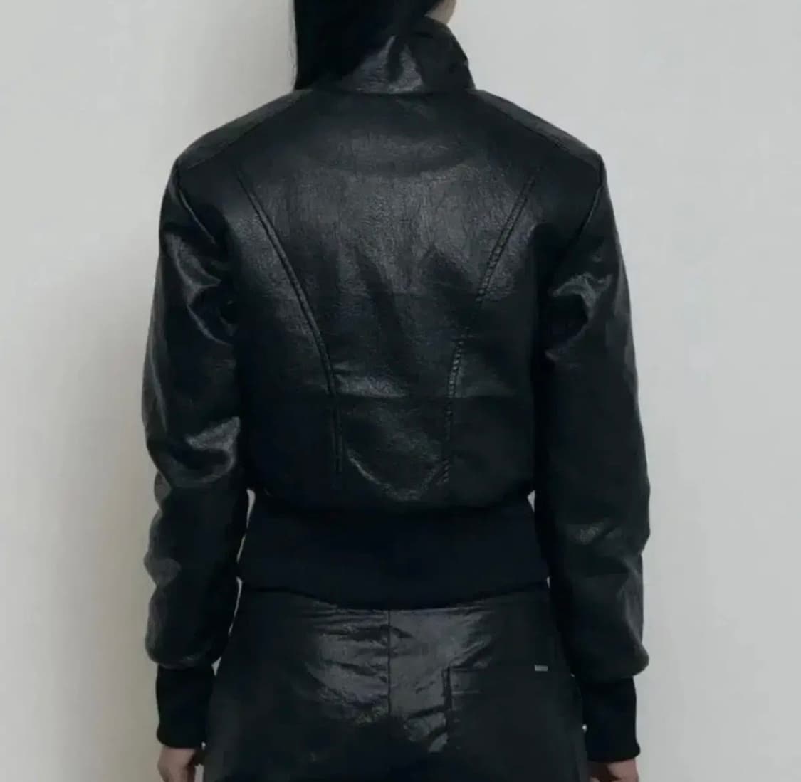 보헤미안서울 하이넥 모토 자켓 슬림핏 상품이미지2