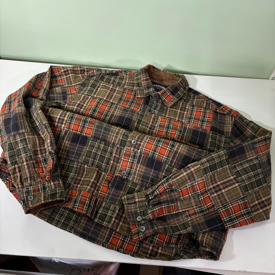 L 프리즘웍스 마드라스 체크 패치워크 셔츠 상품이미지2