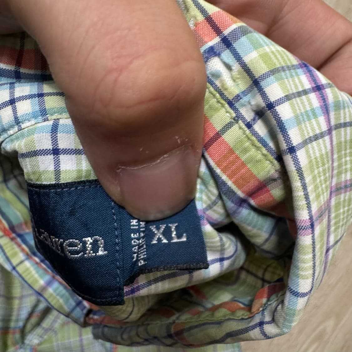 폴로 랄프로렌 남성 체크 반팔셔츠 XL/105  상품이미지6