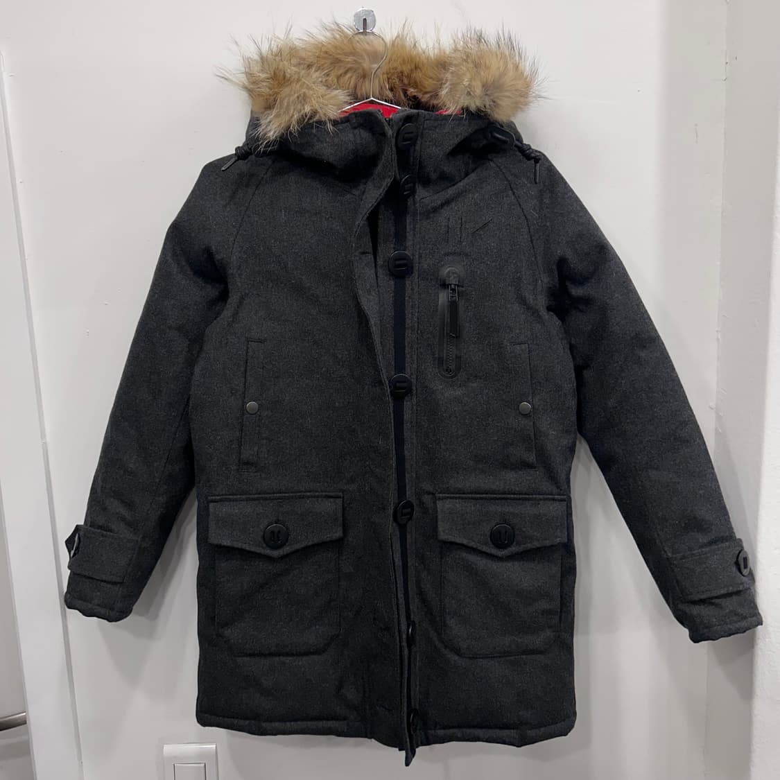 블랙야크 프리미엄 구스다운 울 후드 롱패딩 상품이미지2