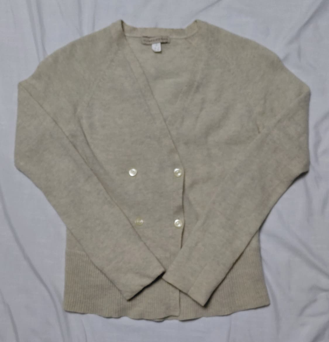 [HUMAN WOMAN] 정품 울 100% 더블 버튼 가디건 (사이즈 M 상품이미지1