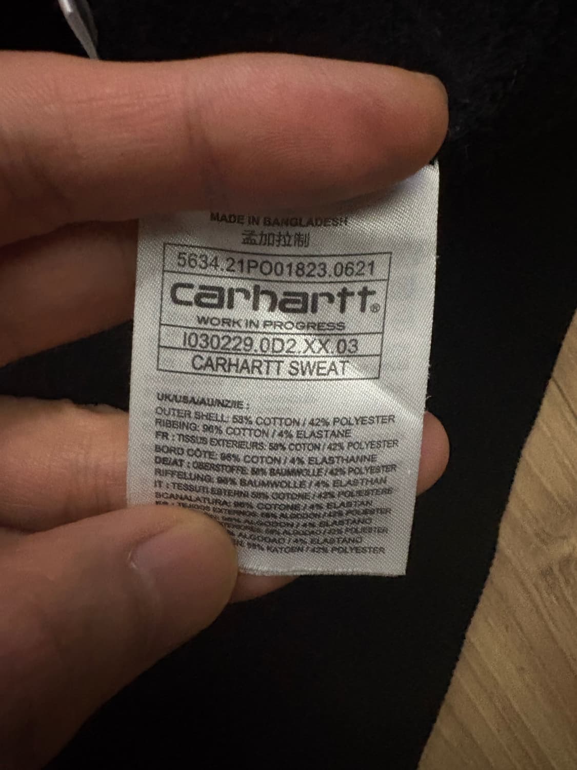 칼하트 기모 스웻셔츠 블랙 XL 상품이미지3