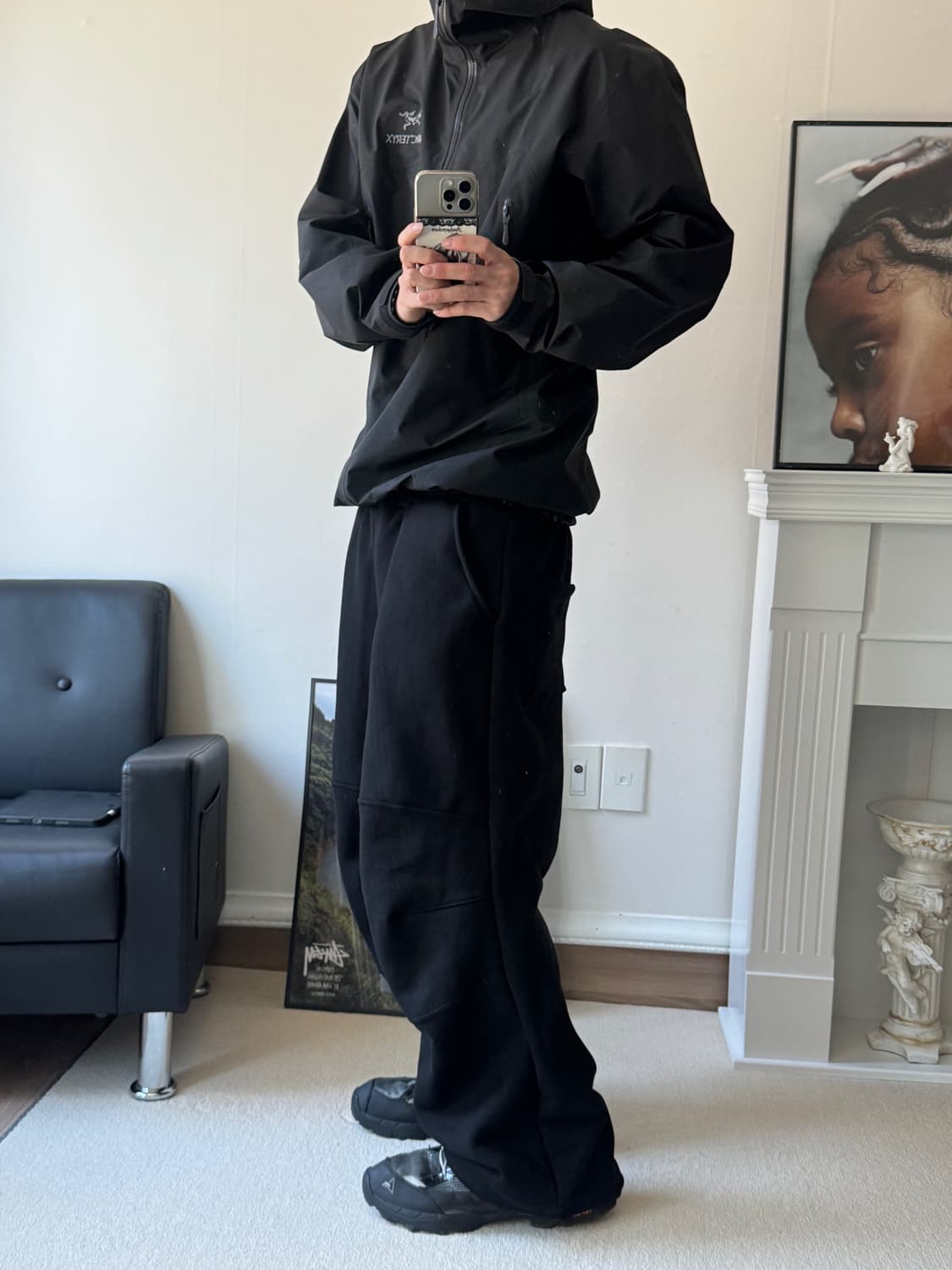 남여공용 핀턱 커브드 핀턱 파라슈트 팬츠  상품이미지7