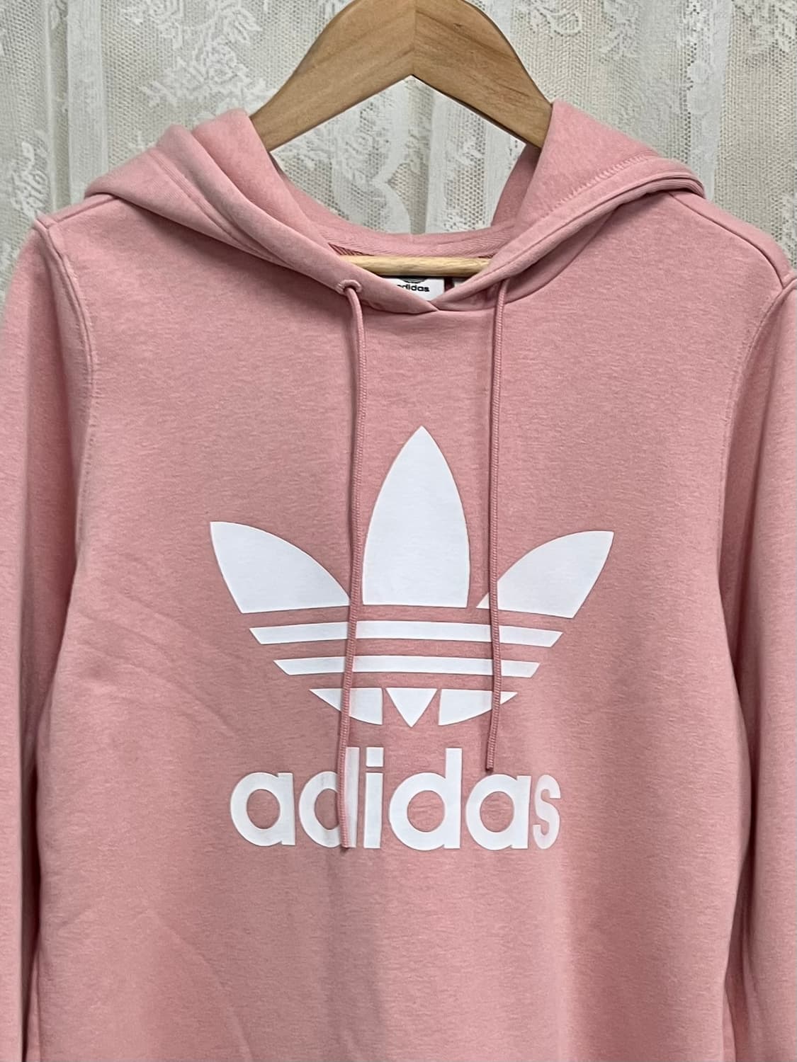 S) 아디다스 여성 후드 티셔츠 핑크 상품이미지4