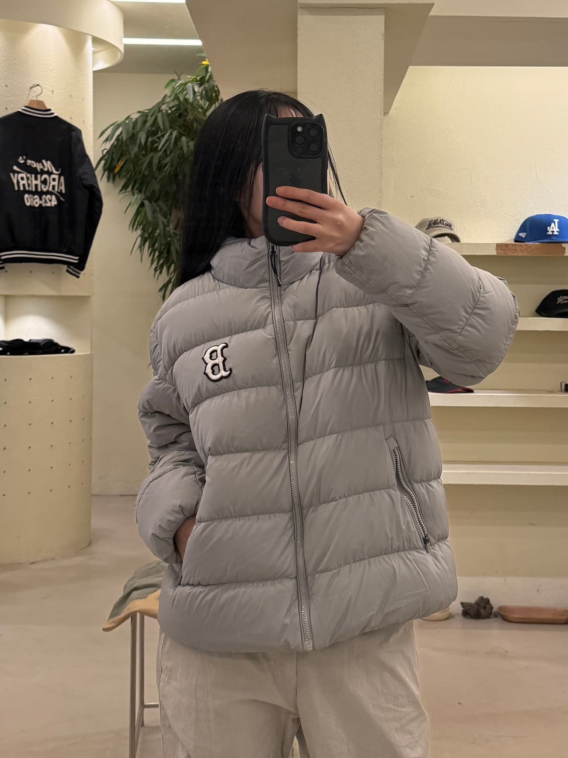 MLB 보스턴 레드삭스 빅로고 경량 다운 패딩 U126 상품이미지1