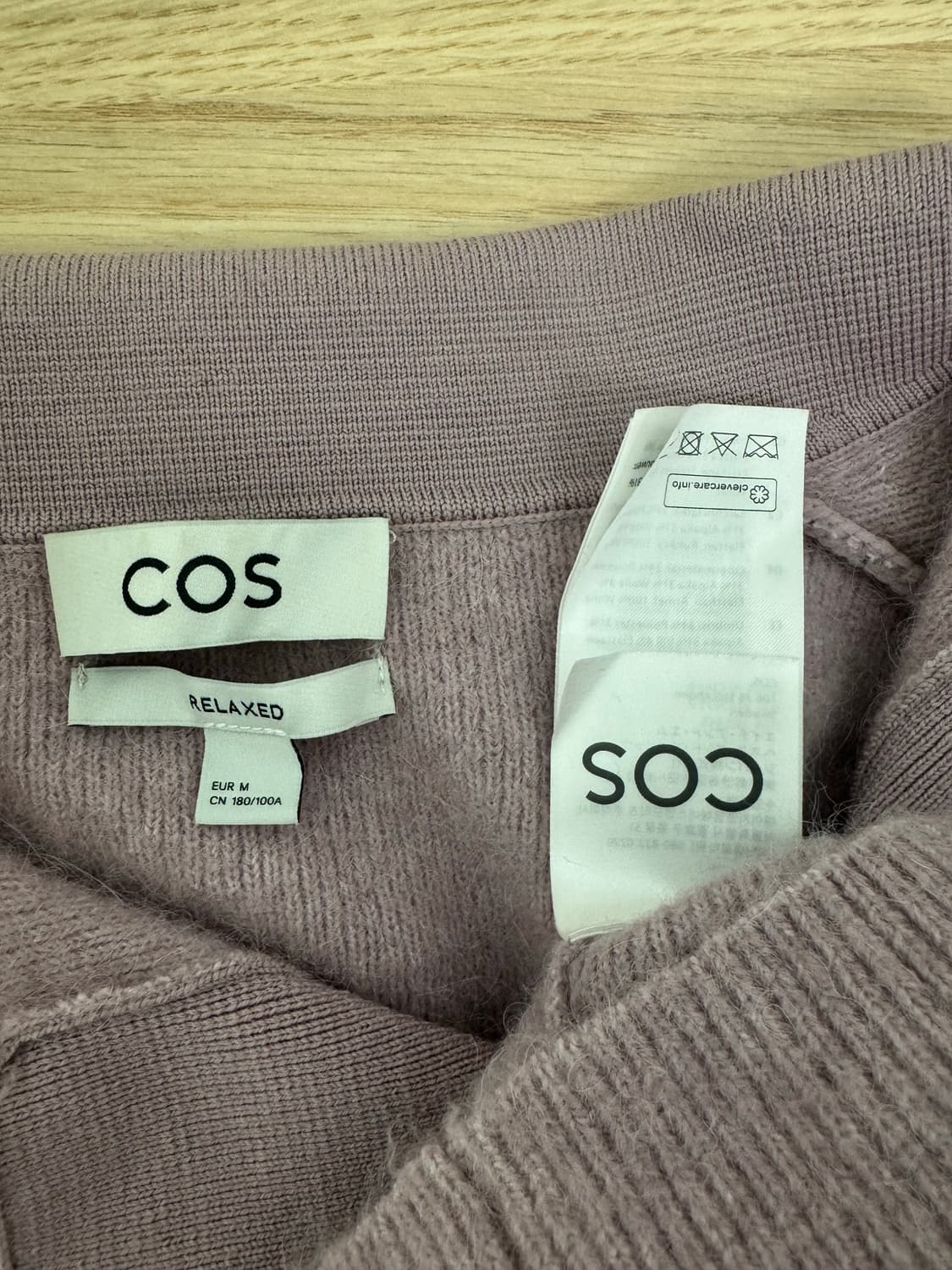 코스 오픈 카라 니트 더스트 핑크(M) 상품이미지3