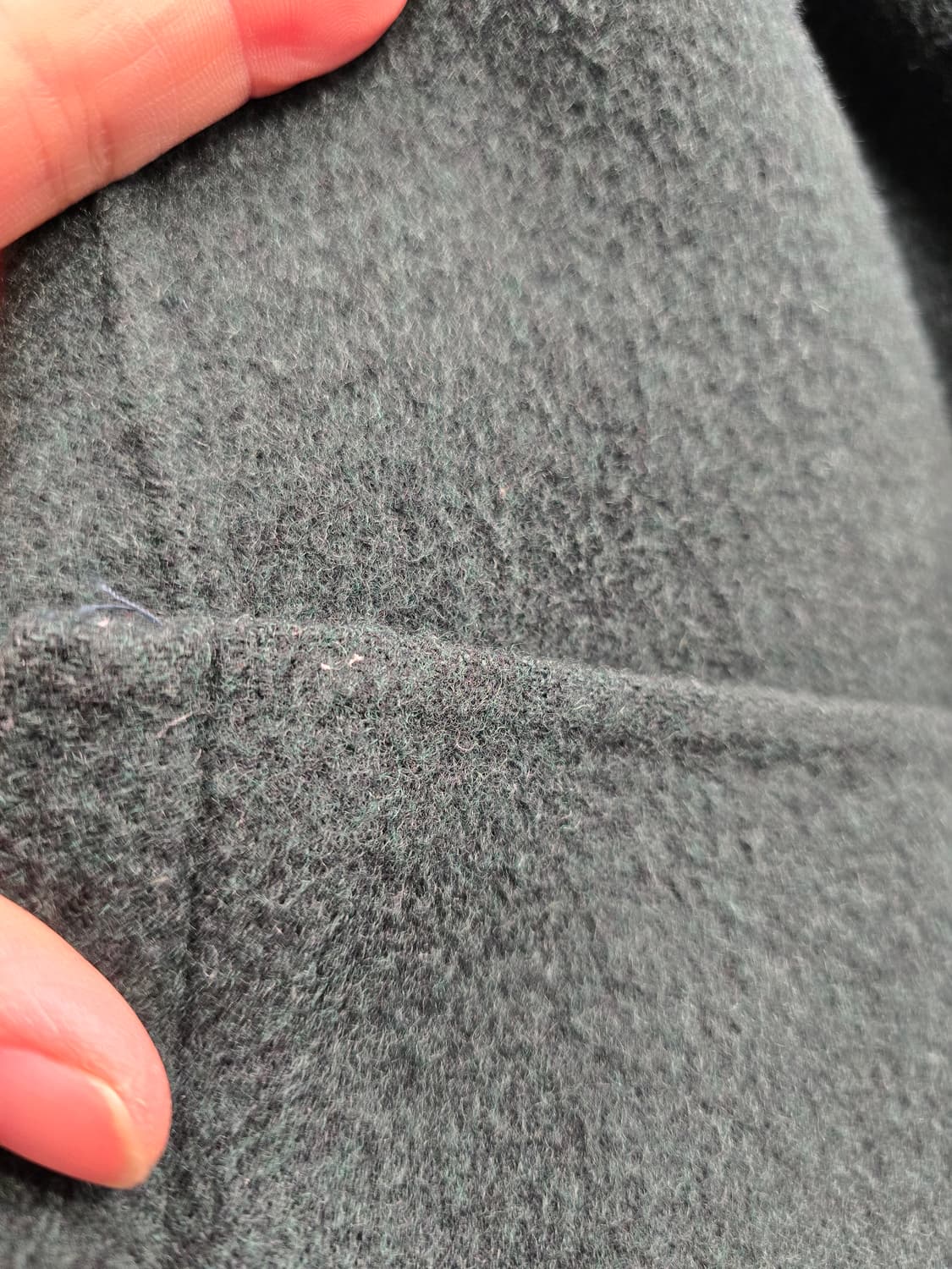 보이스오브보이스 VOV 핸드메이드 녹색 모직 코트 오버사이즈 55~66 상품이미지8