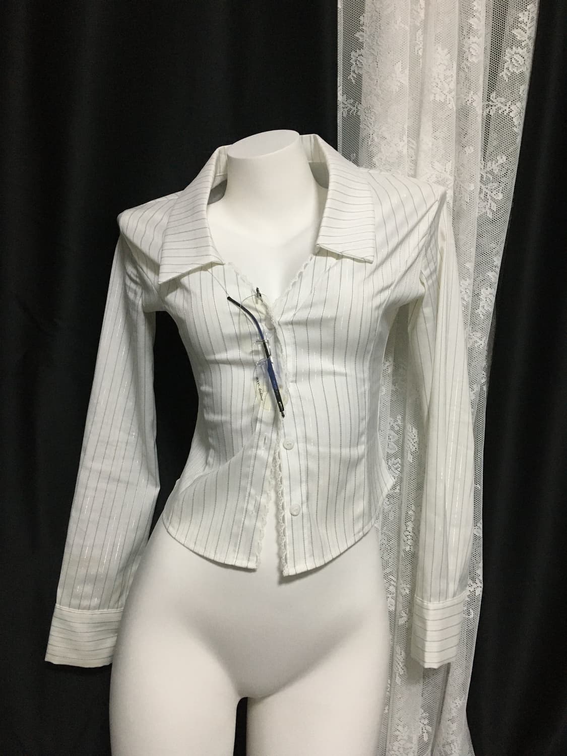 Cladda Lace Princess Shirt White 상품이미지1