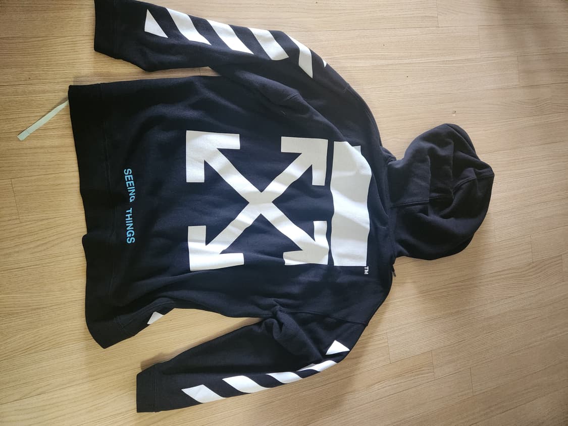 [OFF-WHITE] 오프화이트 디아고날 스트라이프 후드티 - M 상품이미지2