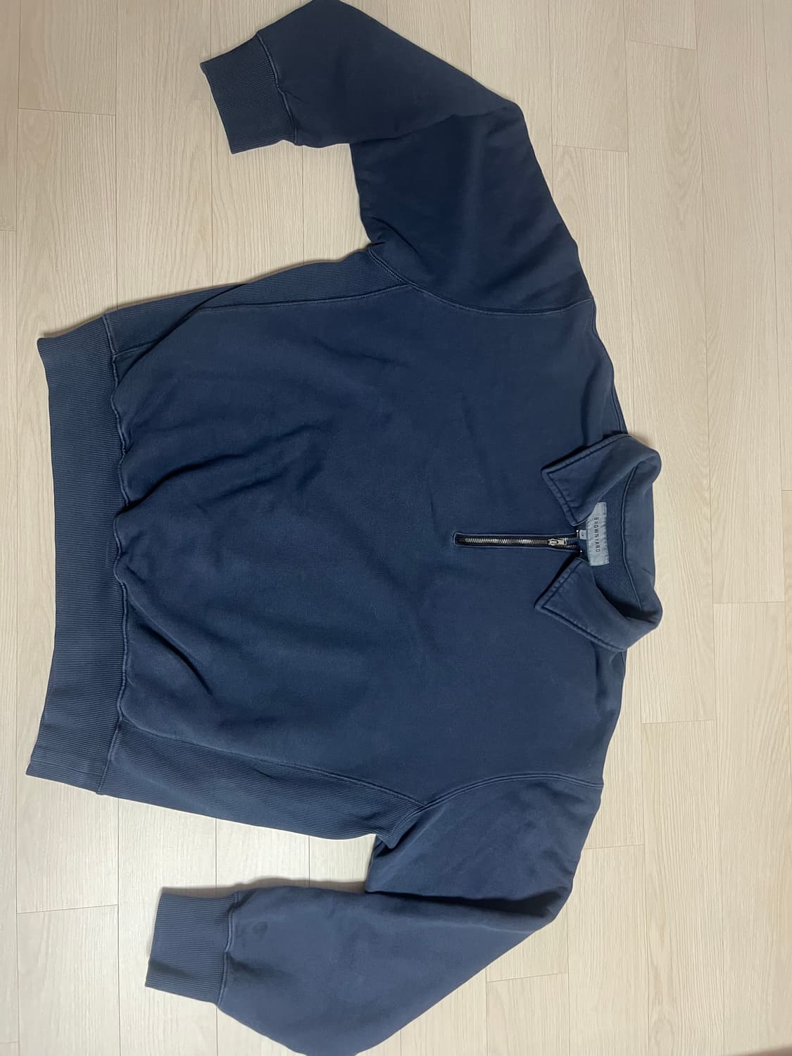 브라운야드 워시드 하프집업/4사이즈 상품이미지2