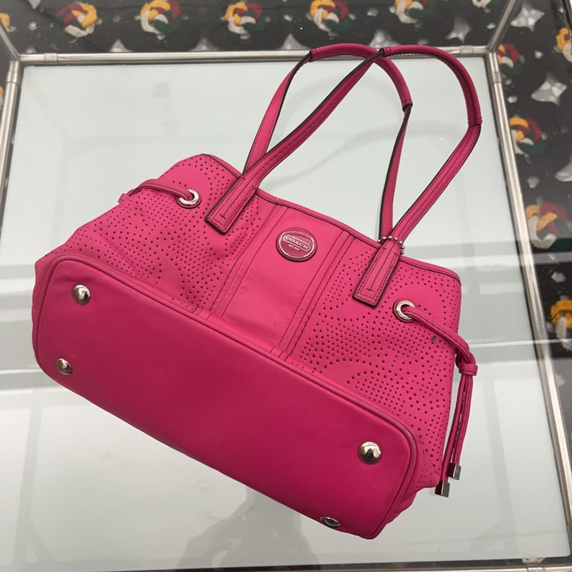 코치 Y2K 00's 대장급 핫핑크 토트백 C08355 상품이미지3