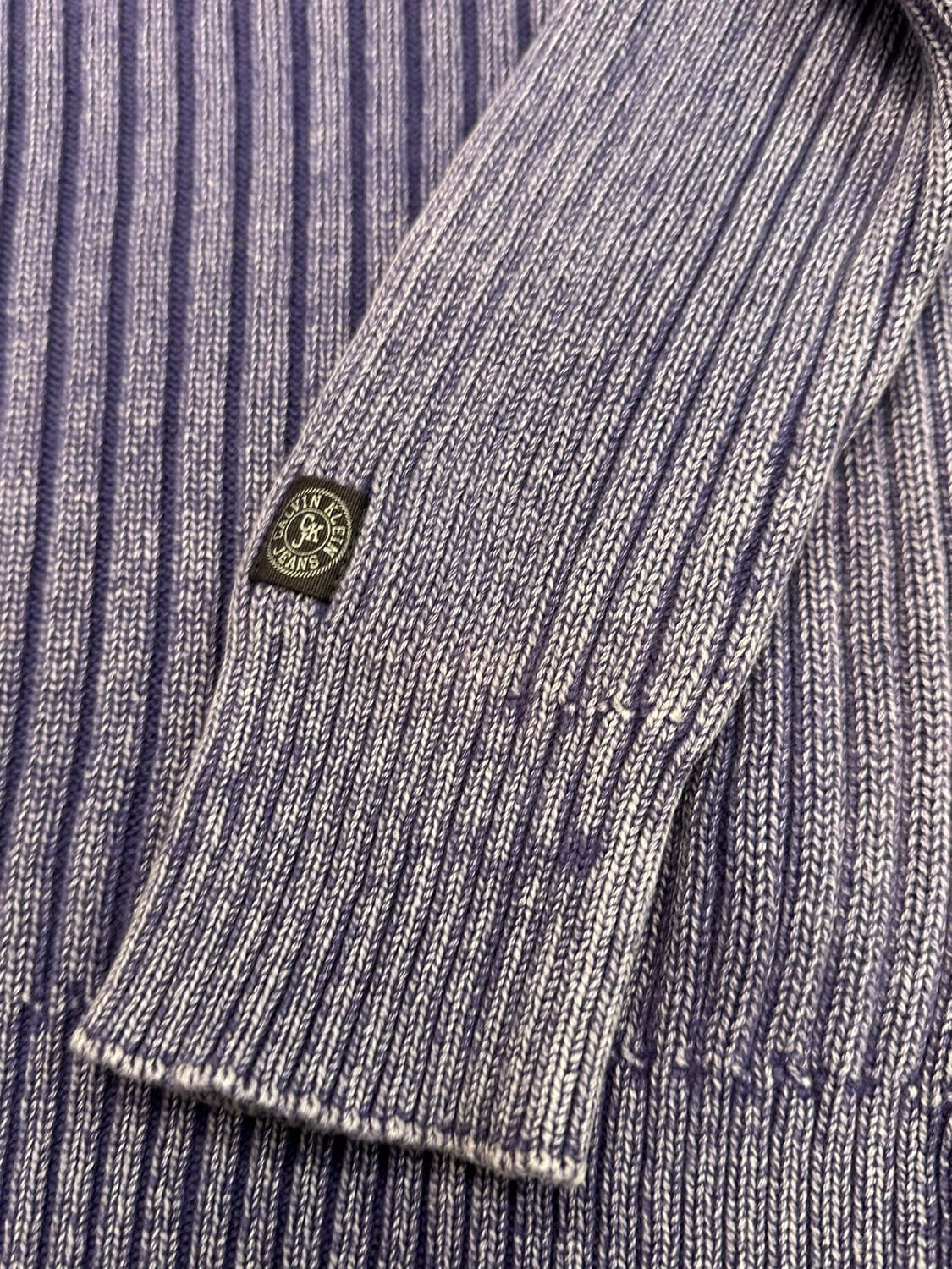 캘빈클라인 진 반집업 니트 퍼플 L 상품이미지3