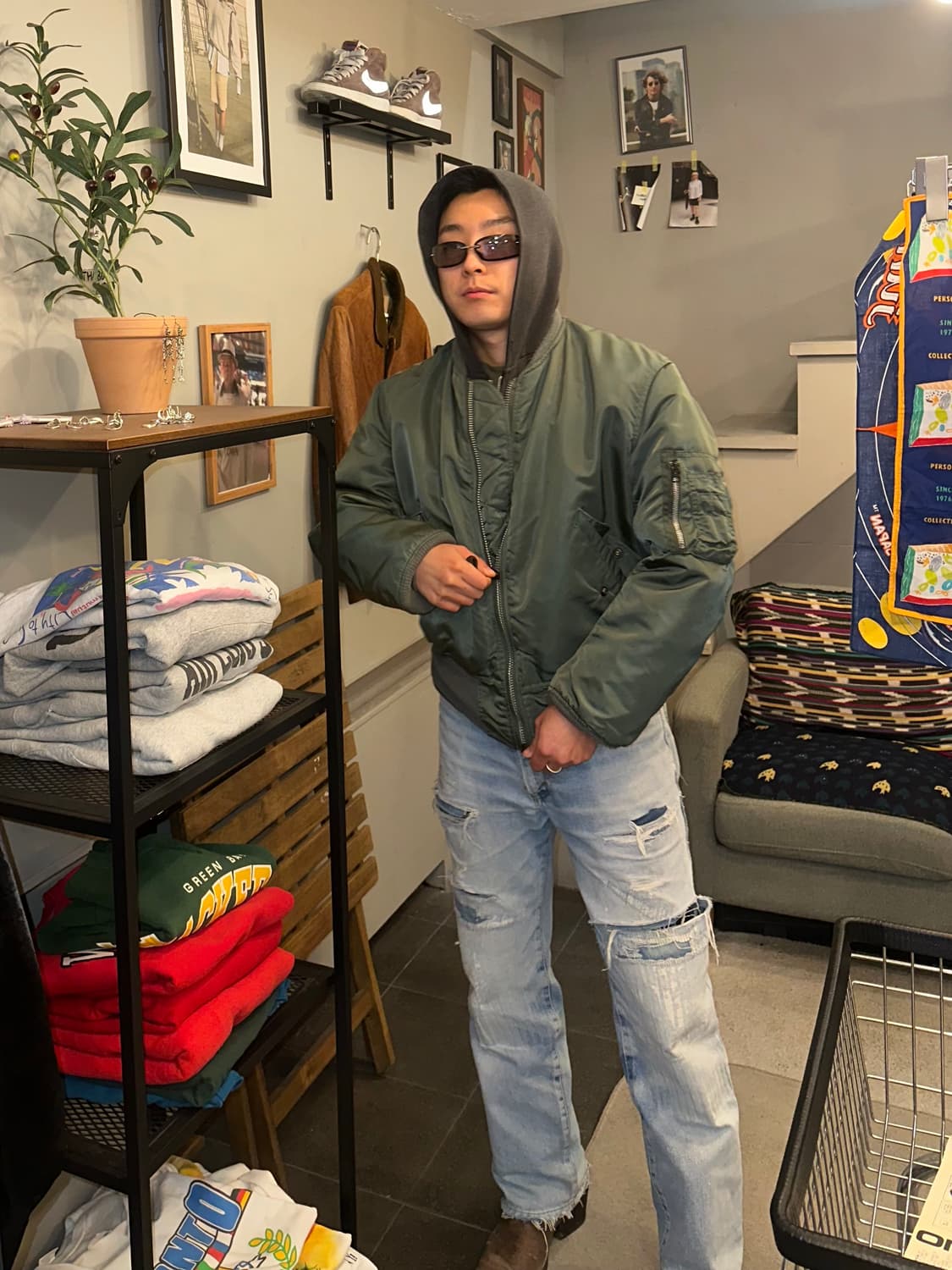 90’s Alpha Industries Ma-1 USA flight ja 상품이미지2