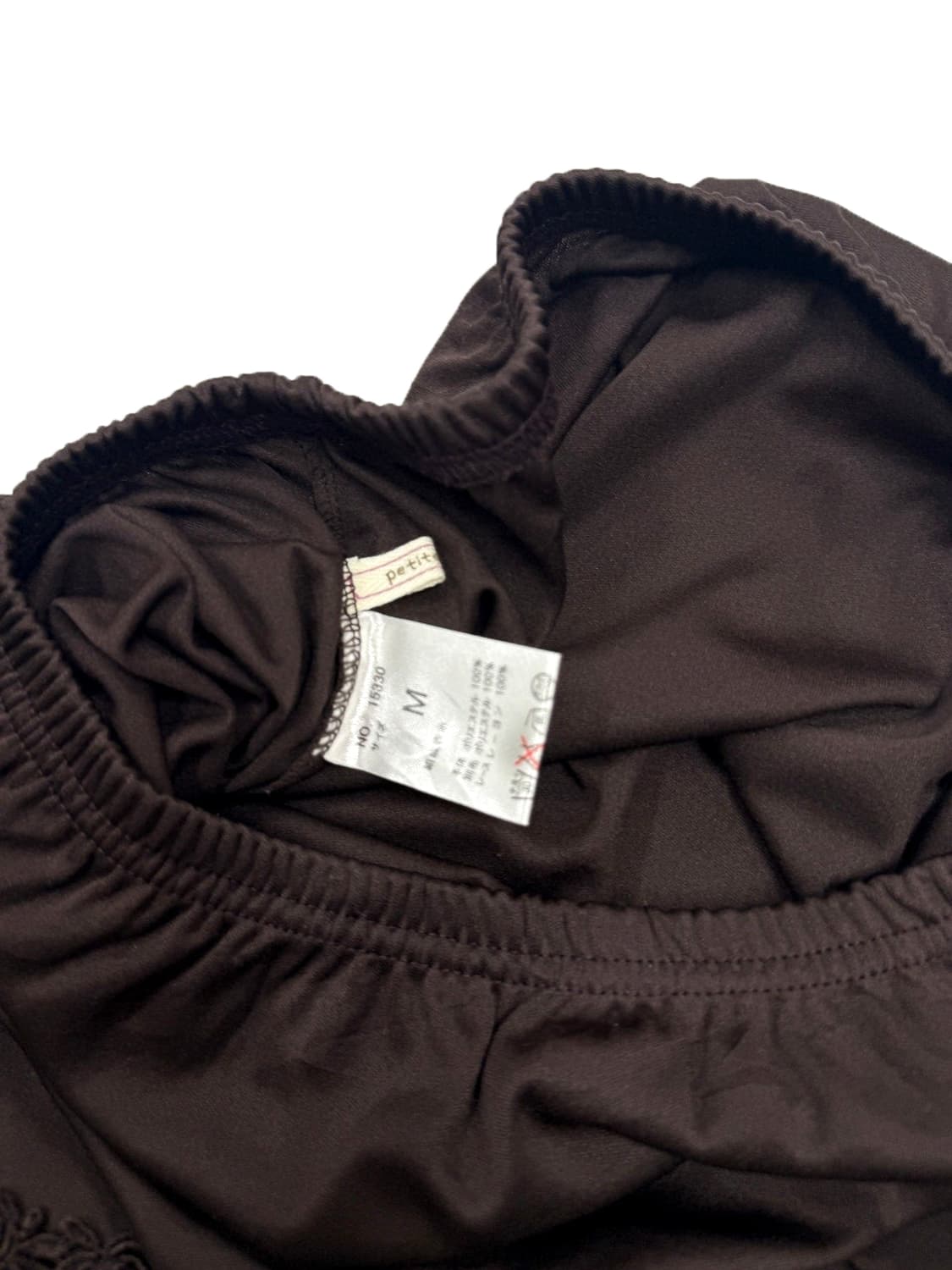 빈티지 브라운 레이스 레이어드 미디 스커트 상품이미지4