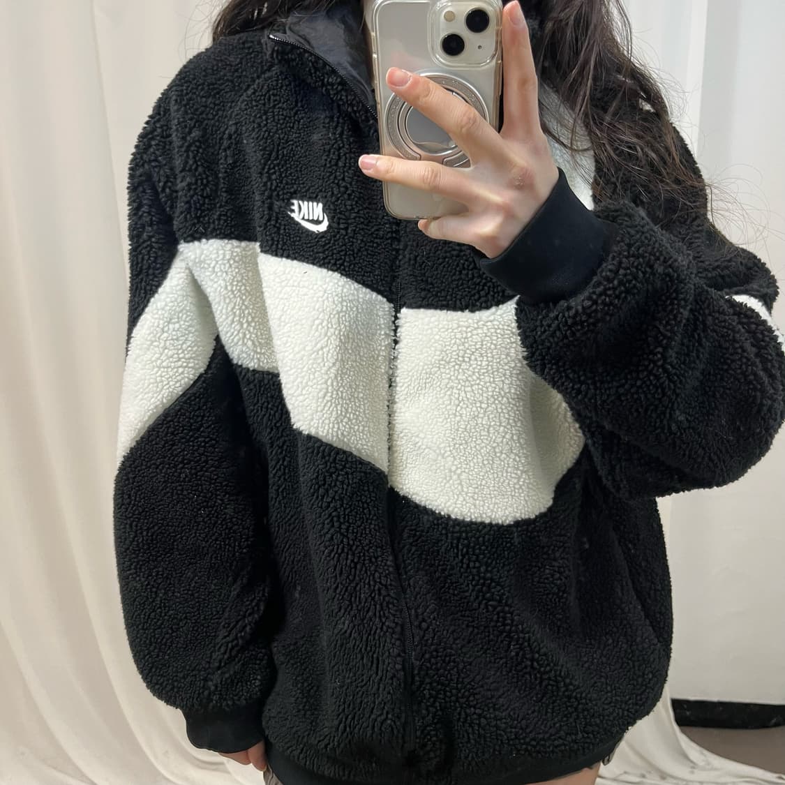 Nike Big Swoosh Reversible Fleece Jacket 상품이미지2