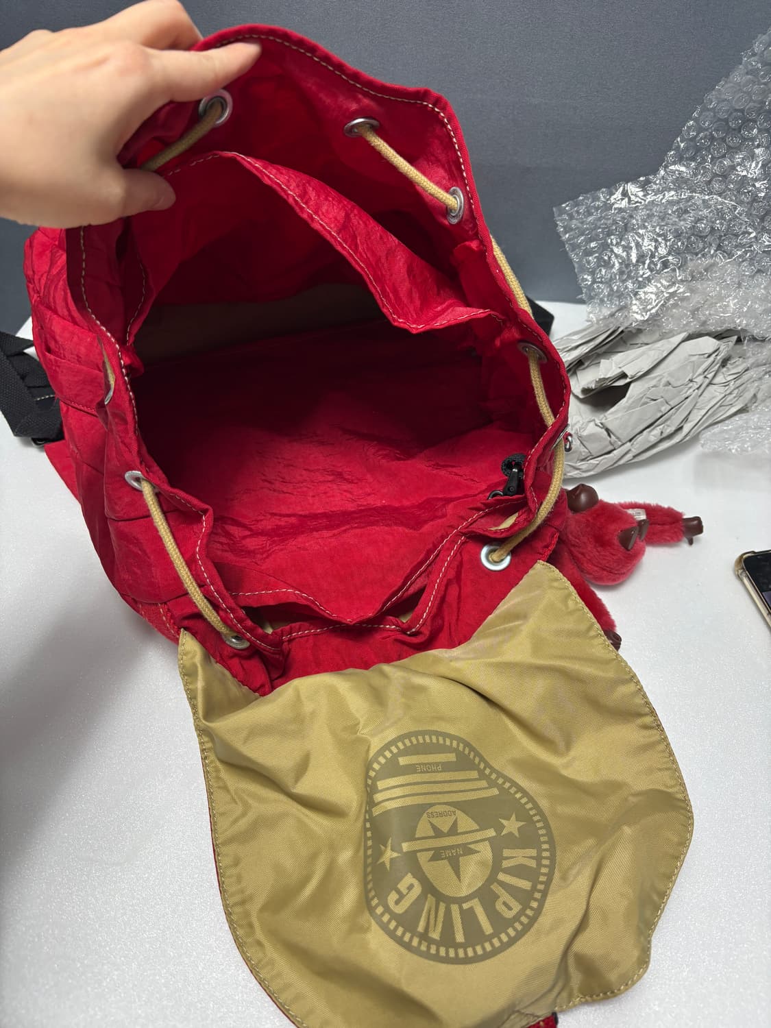 키플링 레드 백팩 상품이미지6