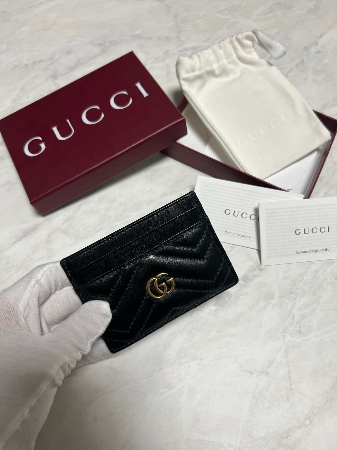 구찌 마몬트 카드지갑 블랙 상품이미지1