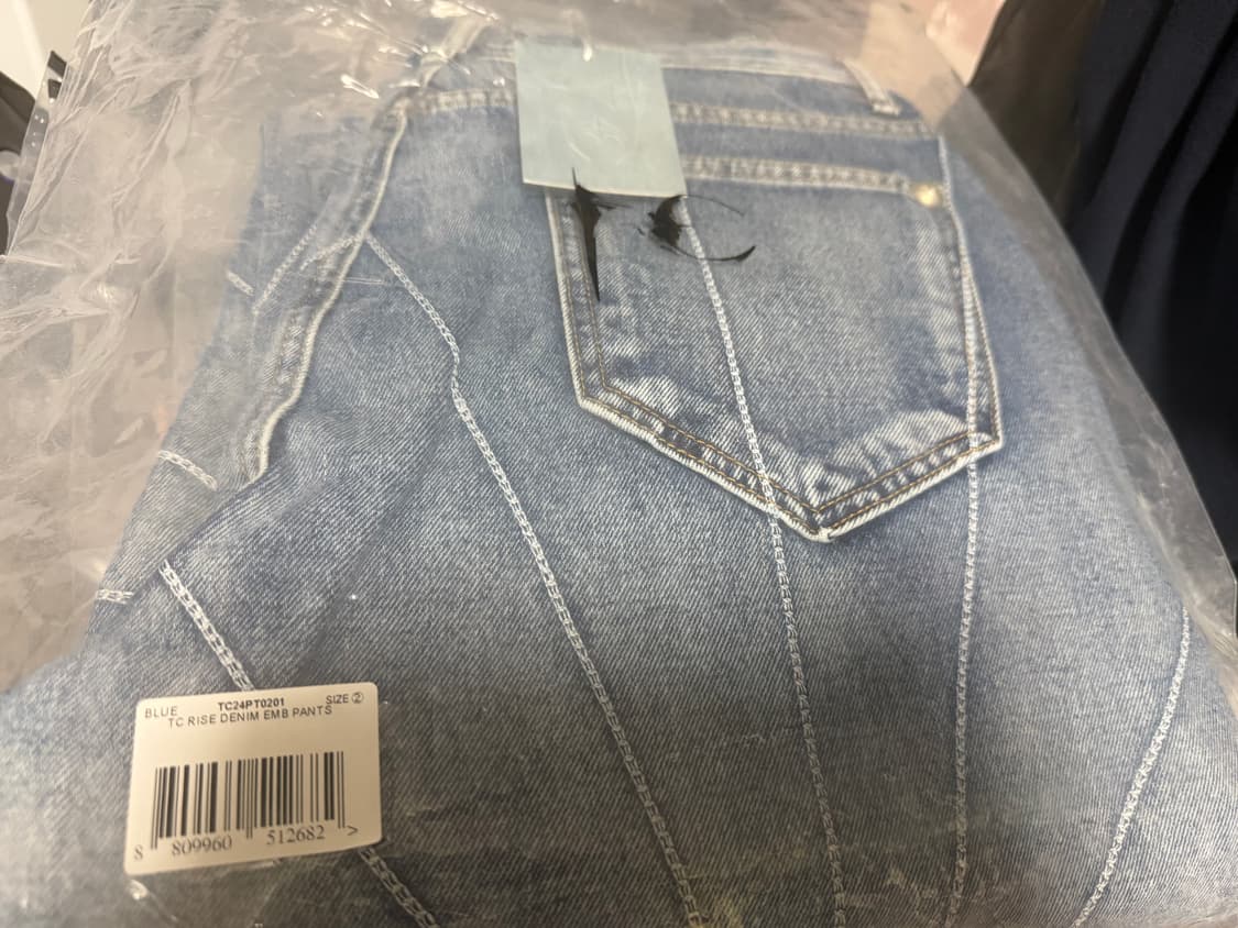 떠그클럽 체인 스티치 데님팬츠 블루 -2size- 미착용 새상품 상품이미지10
