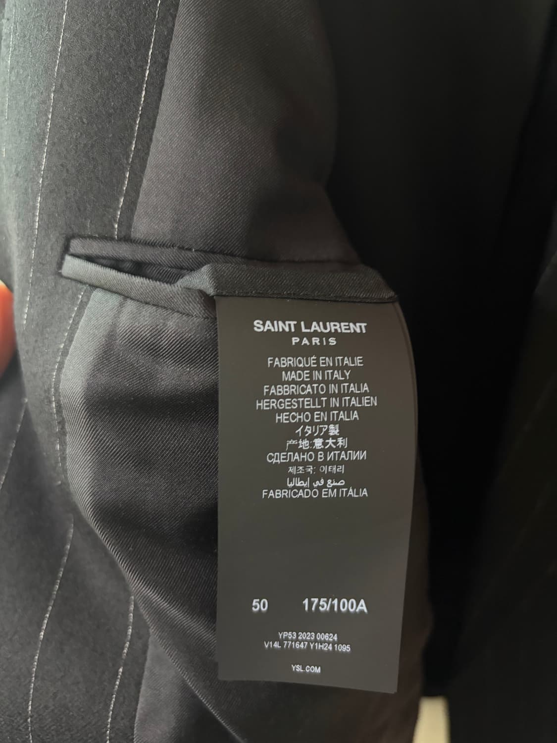 생로랑 / 핀스트라이프 더블 자켓 / 50 상품이미지9