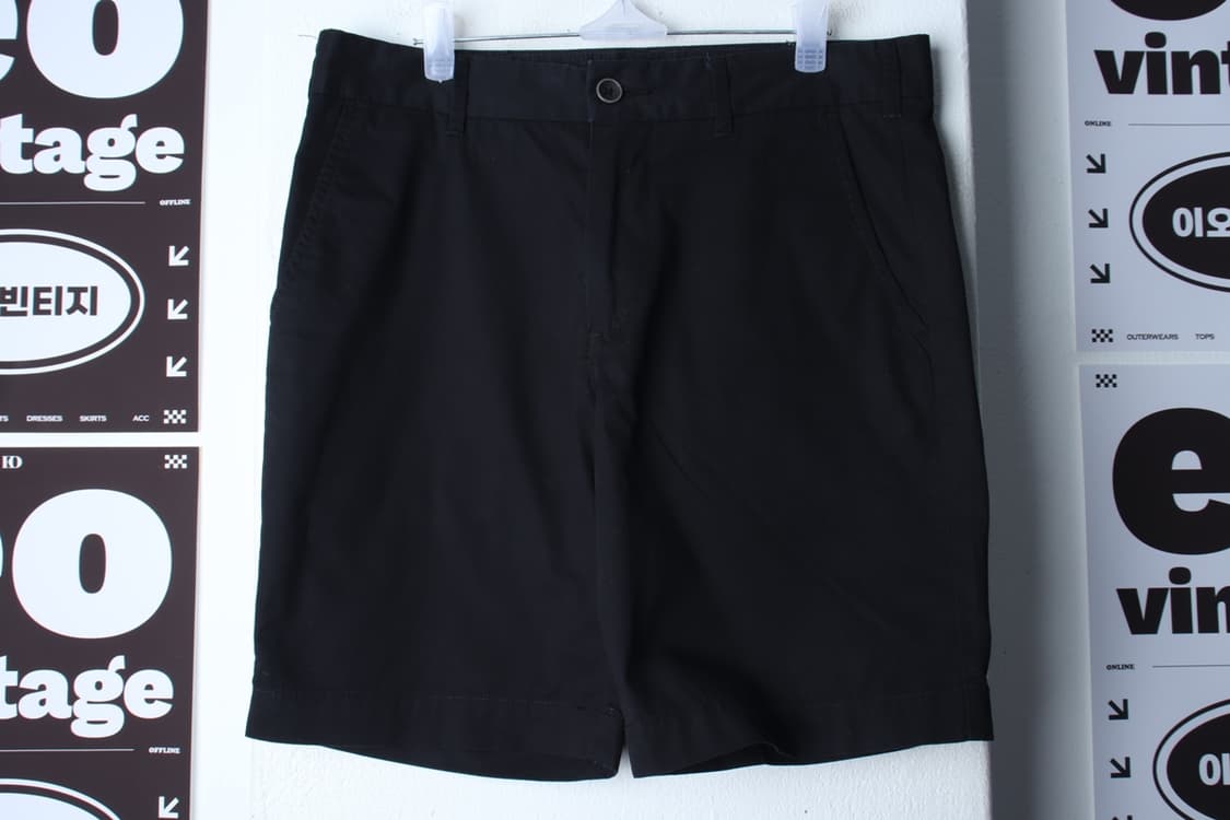 (L) 에잇세컨즈 반바지 팬츠 치노 블랙 아메카지-P1P10294 상품이미지2