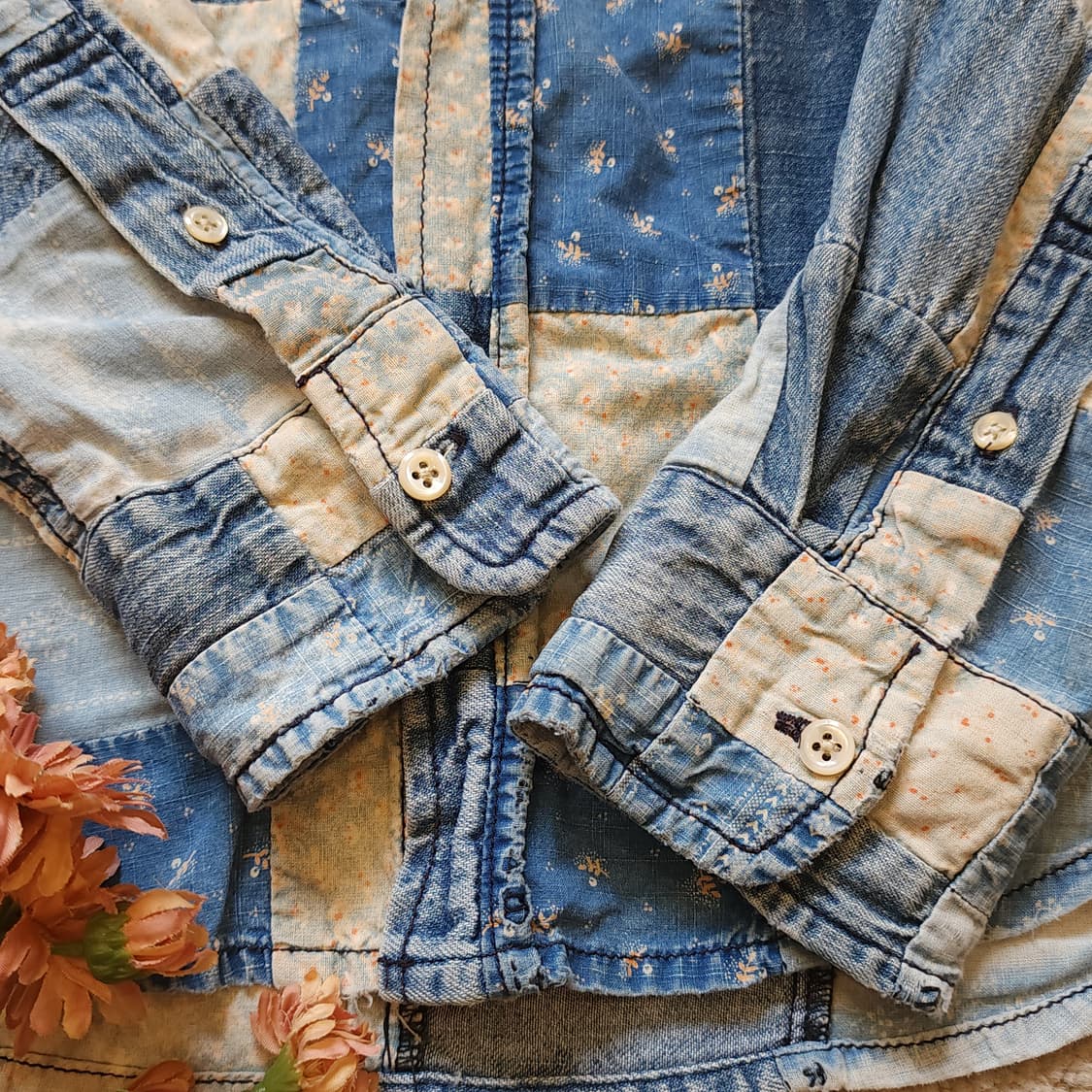 폴로 랄프로렌 여성용 플라워 컨트리 패치워크 셔츠 6 상품이미지9