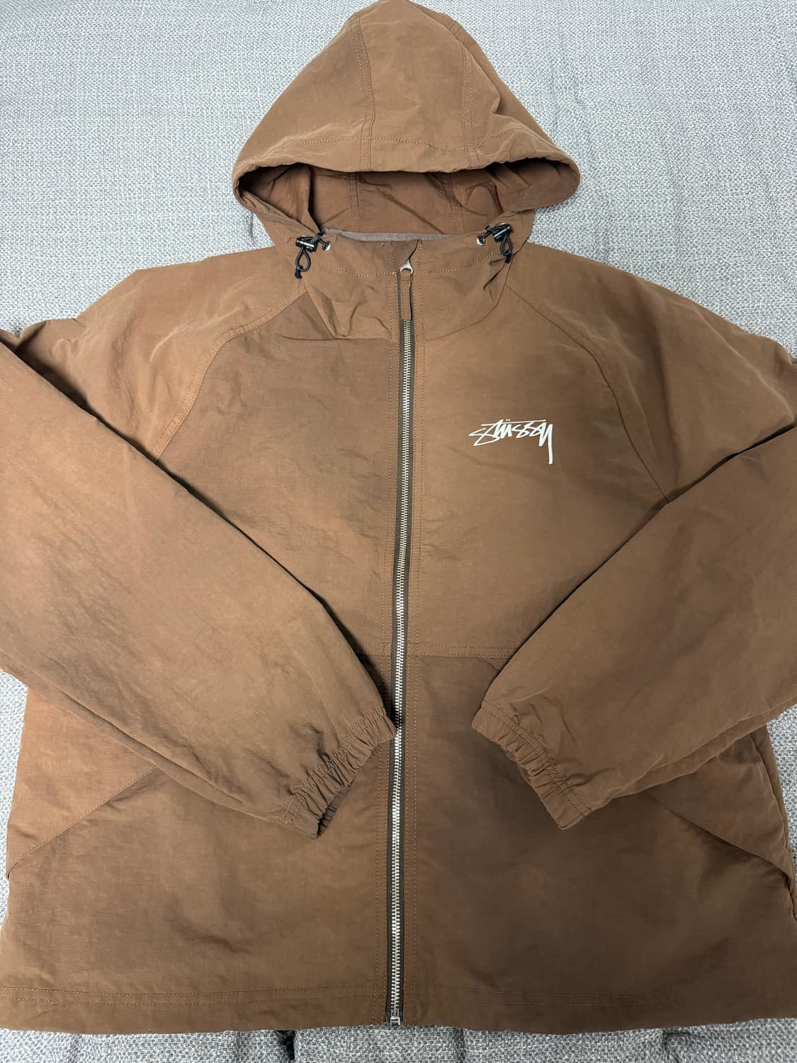 [M] 스투시 웨이브 다이 비치 쉘 자켓 커피 상품이미지3