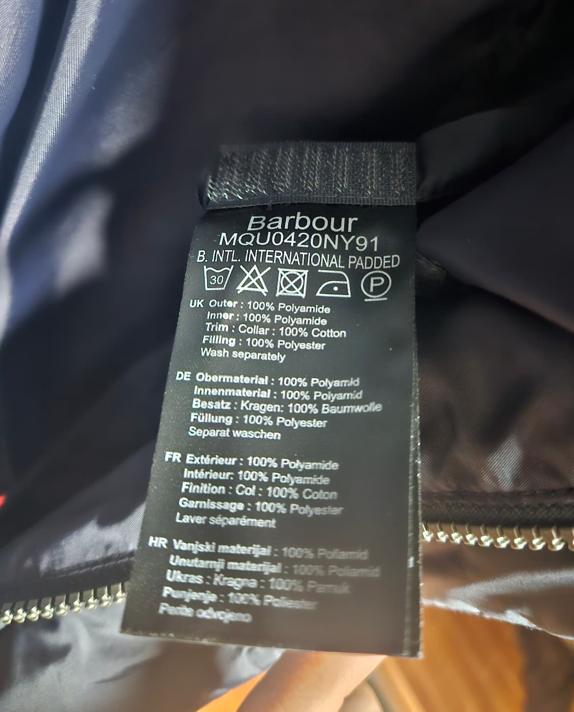 [M사이즈] 바버 인터네셔널 페디드 네이비 상품이미지4