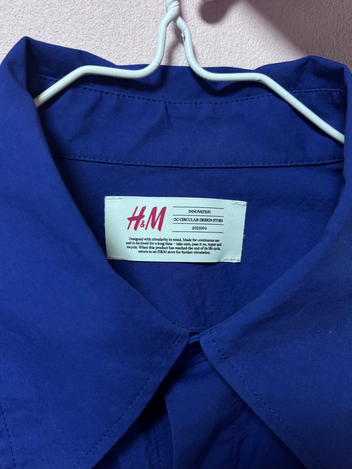 H&M innovation 코발트블루 셔츠 상품이미지3